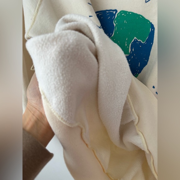 Vintage Cotton Ginny Kids Saving Earth Sweatshirt Made in Canada Oversized 90s - Picture 9 of 12